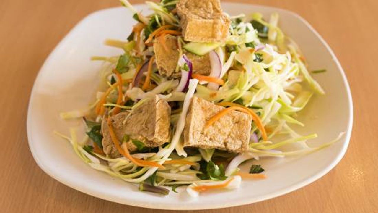Crispy Fried Tofu Slaw - Vegan