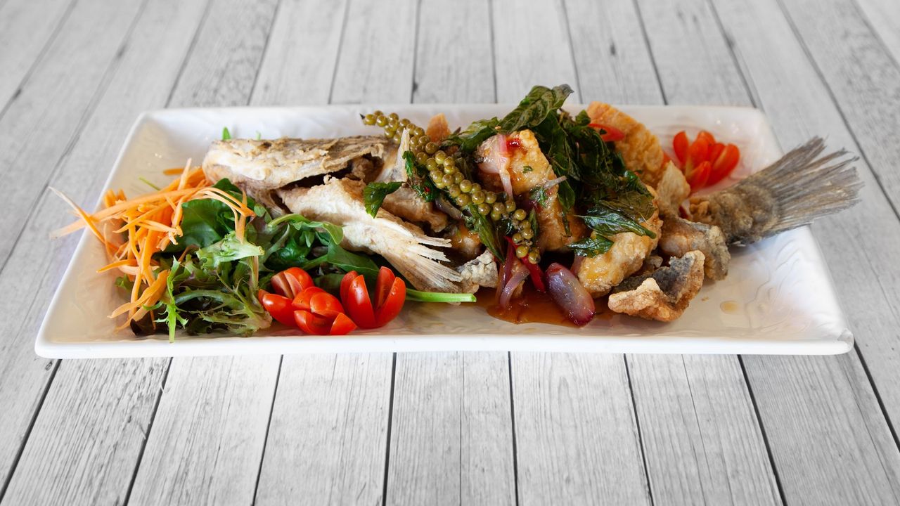Deep Fried Whole Barramundi Sweet Chilli Sauce (H)