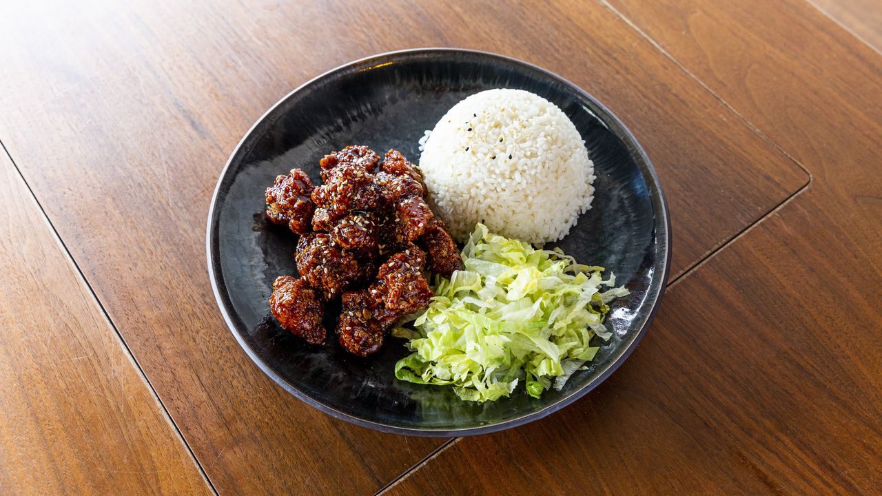 Honey Soy Fried Chicken with Rice