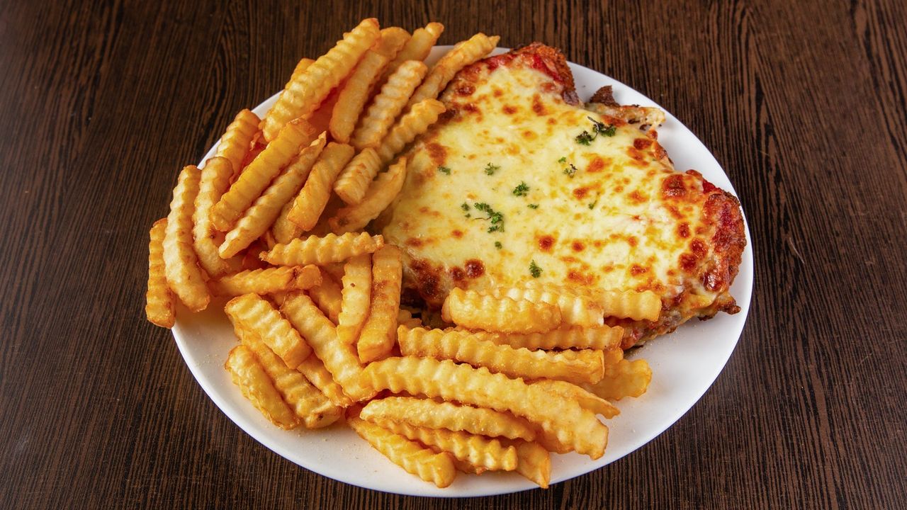 Chicken Parmigiana and Chips