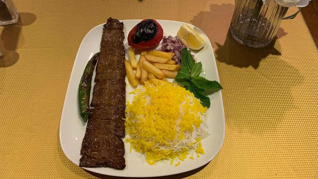 Barbecued Lamb Backstrap Fillet & Saffron Rice