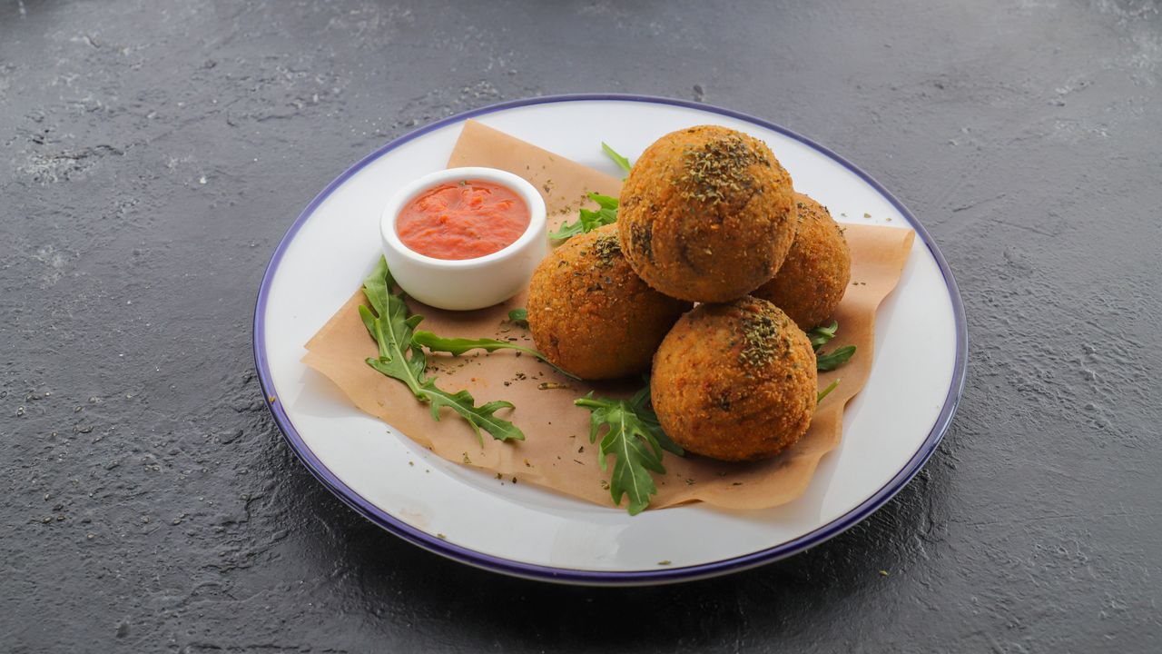 Funghi Arancini Balls