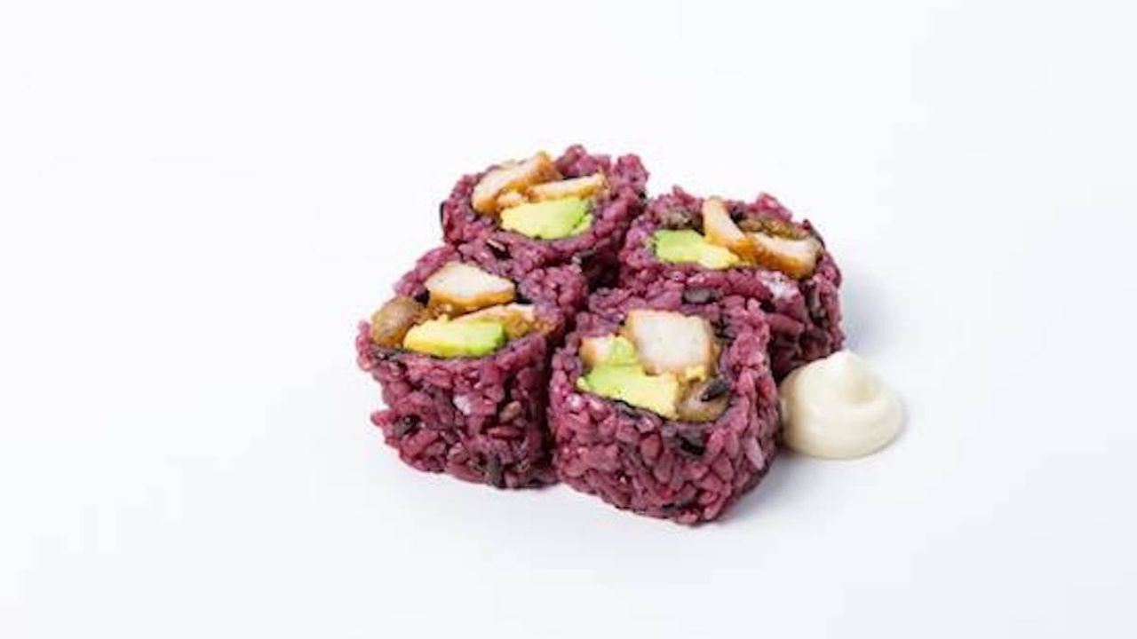 Black Rice Chicken Avocado Roll