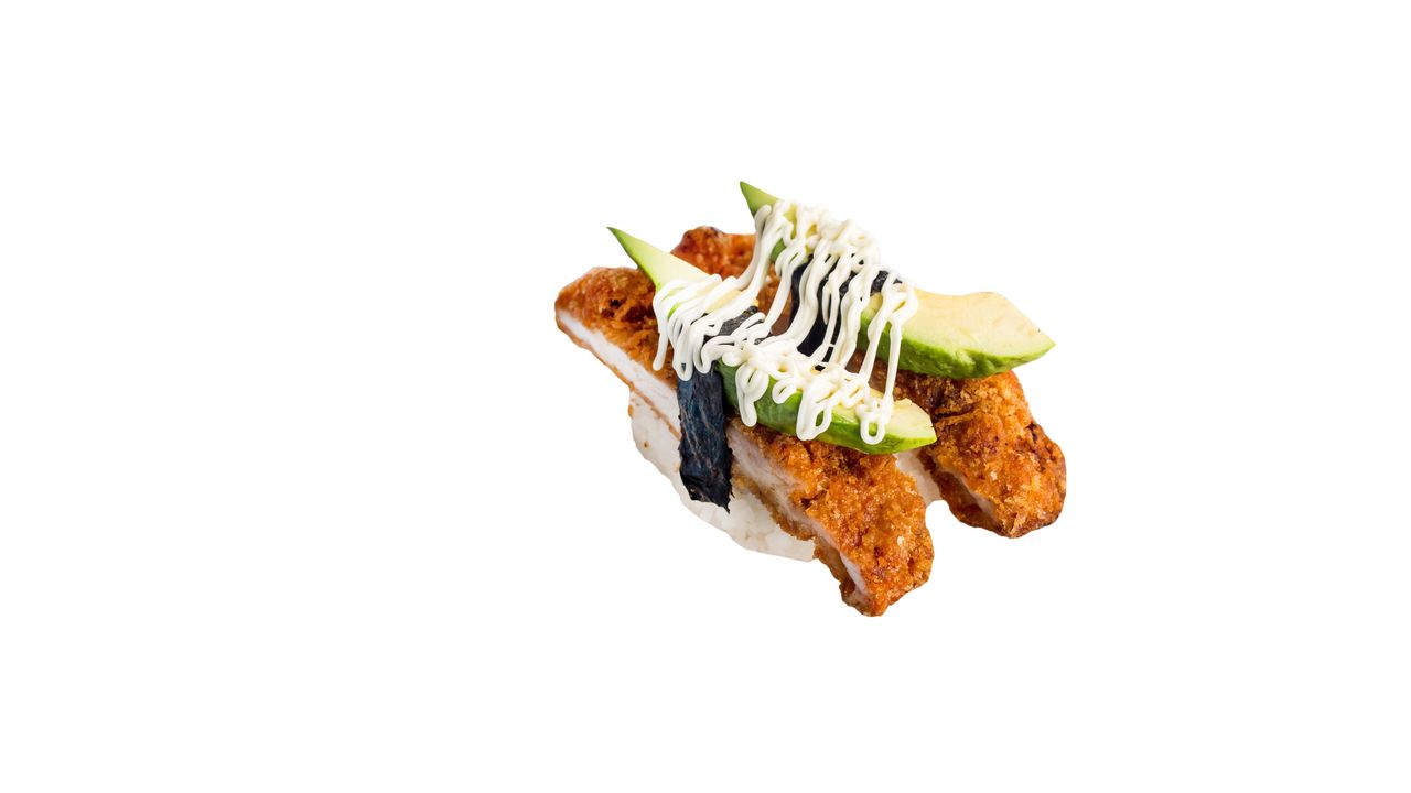 Crumbed Chicken and Avocado Nigiri