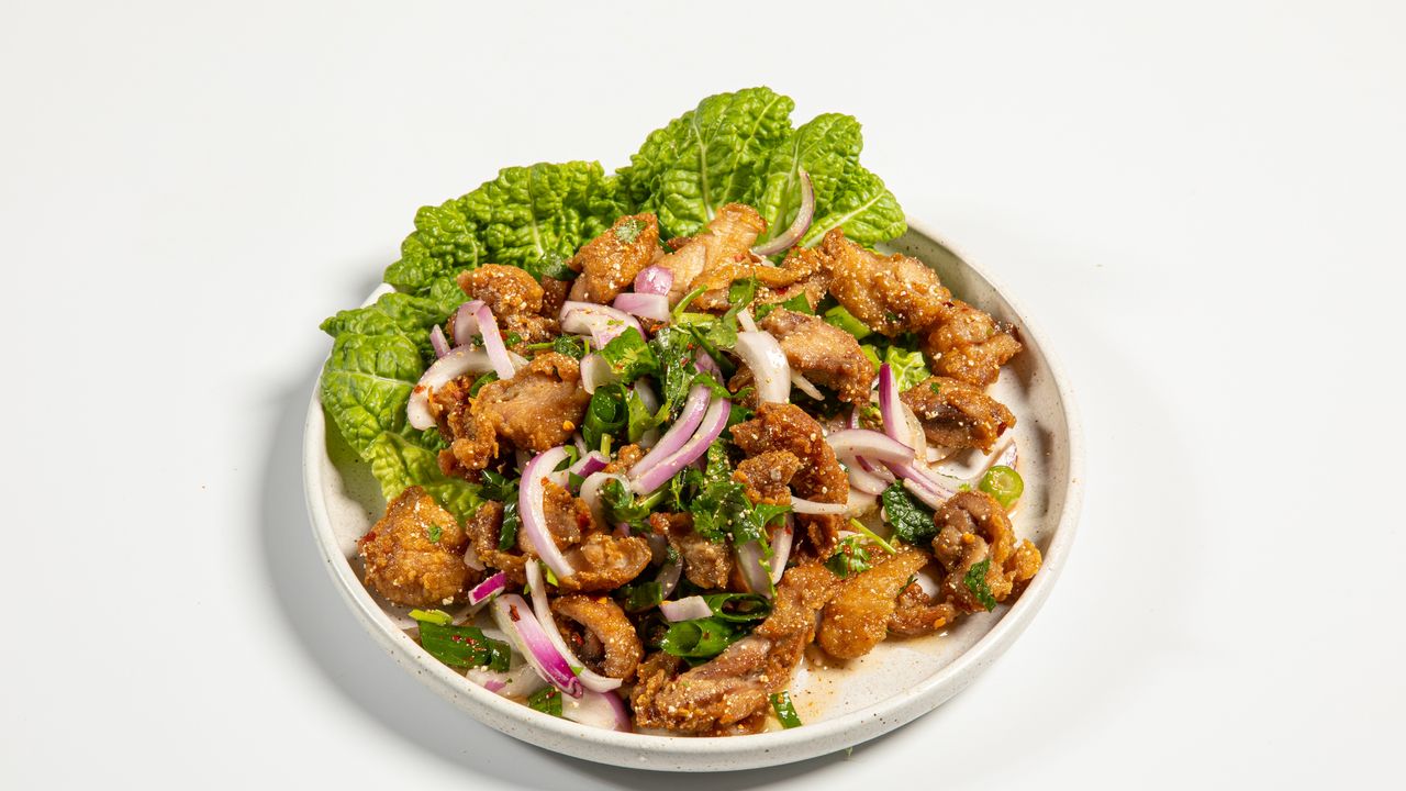 Larb Gai Tod Salad