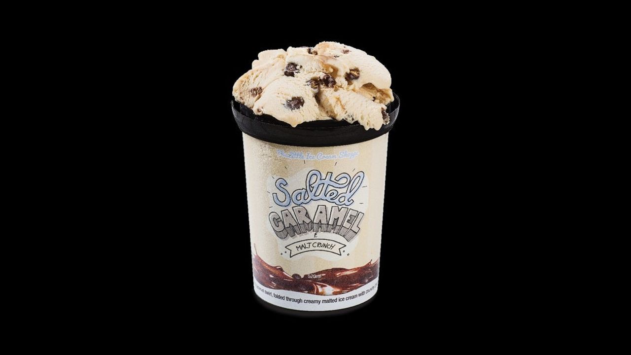 Salted Caramel and Malt Crunch Ice Cream