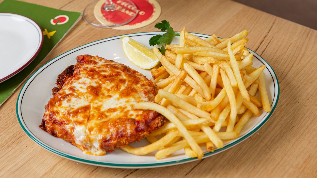 The Grand Parma & beer battered chips