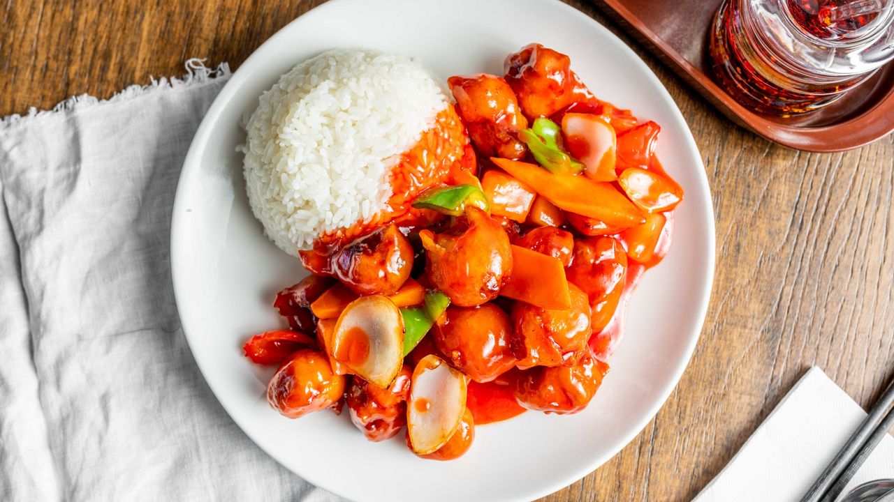 Sweet Sour Pork with Steam Rice