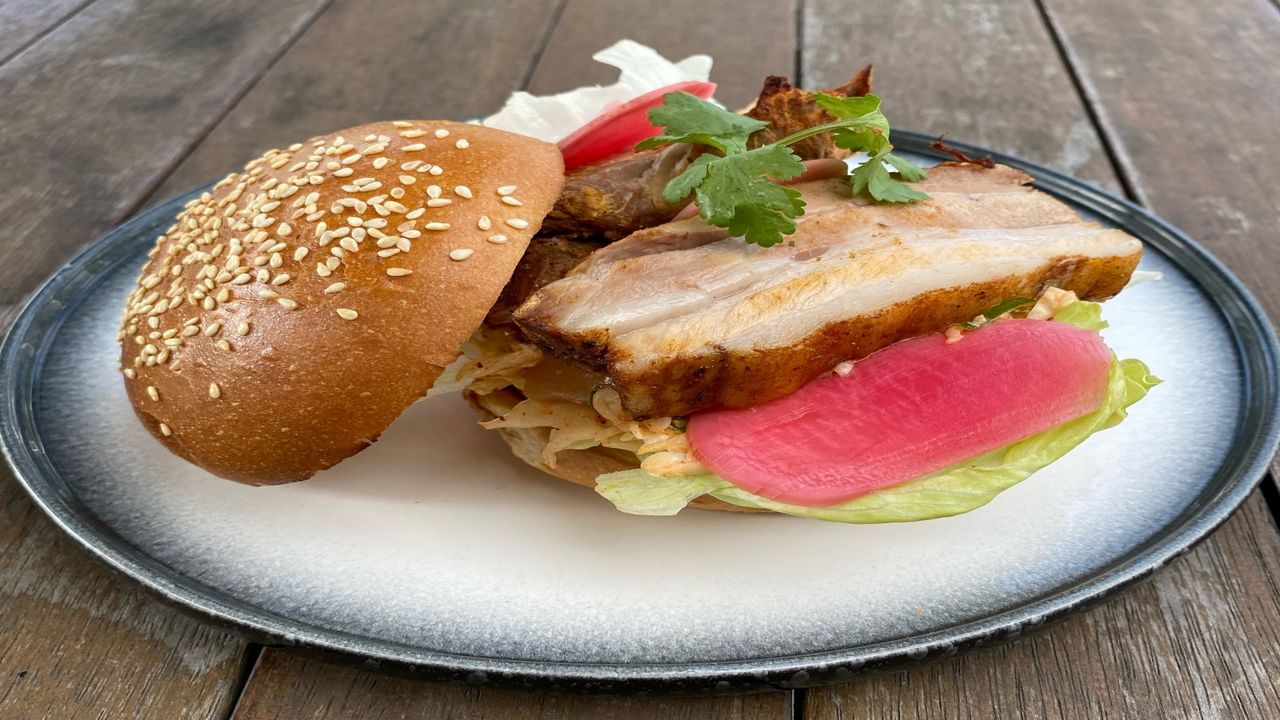 Spiced Pork Belly Burger