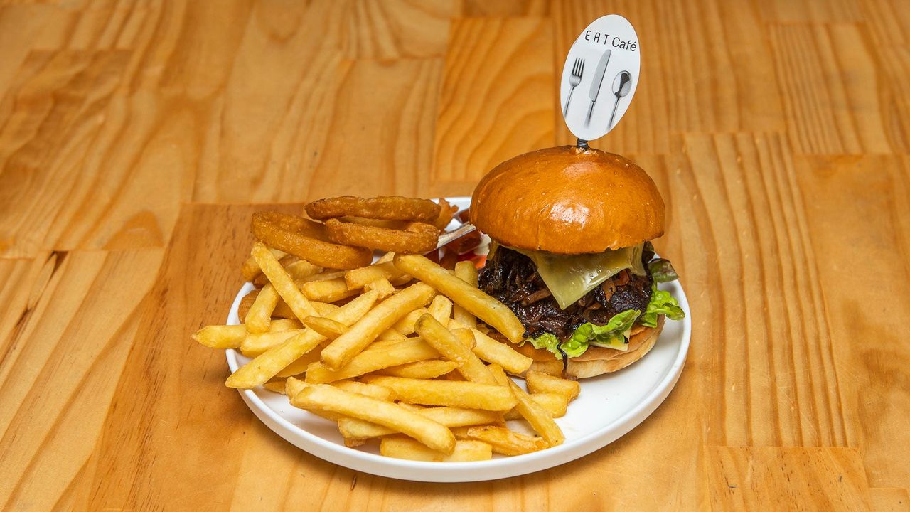 Angus Beef Burger and Fries