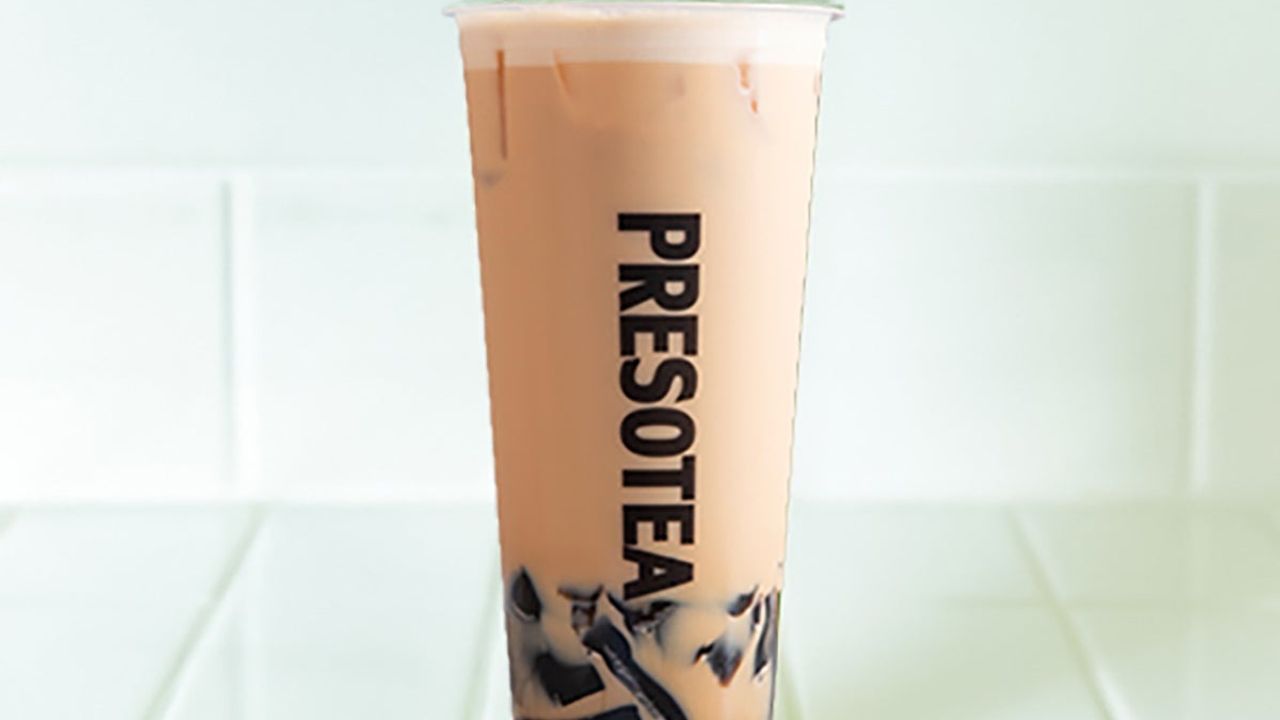 Grass Jelly Milk Tea