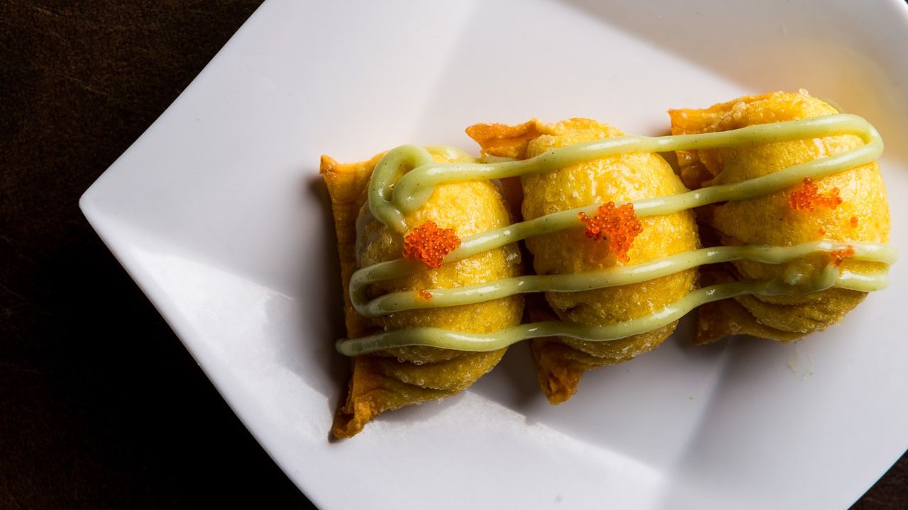 Wasabi Salad Prawn Dumplings