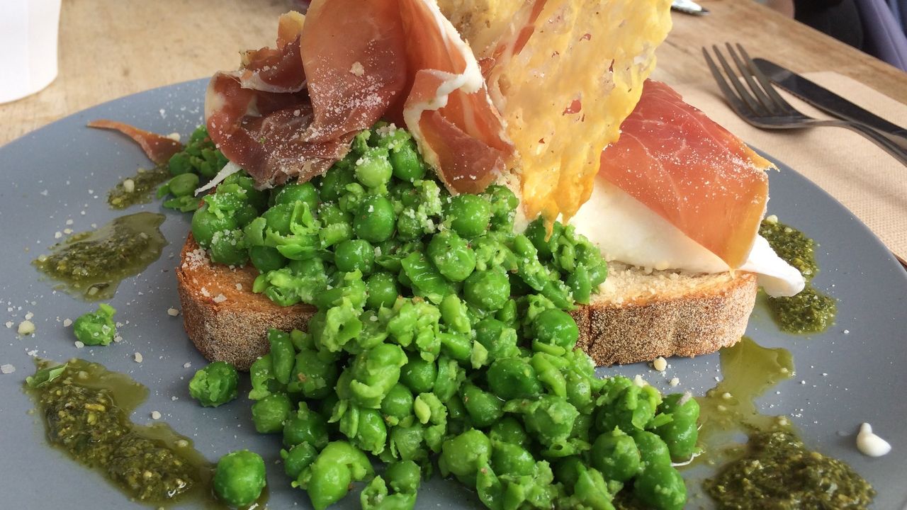 Pea Smash Parmesan