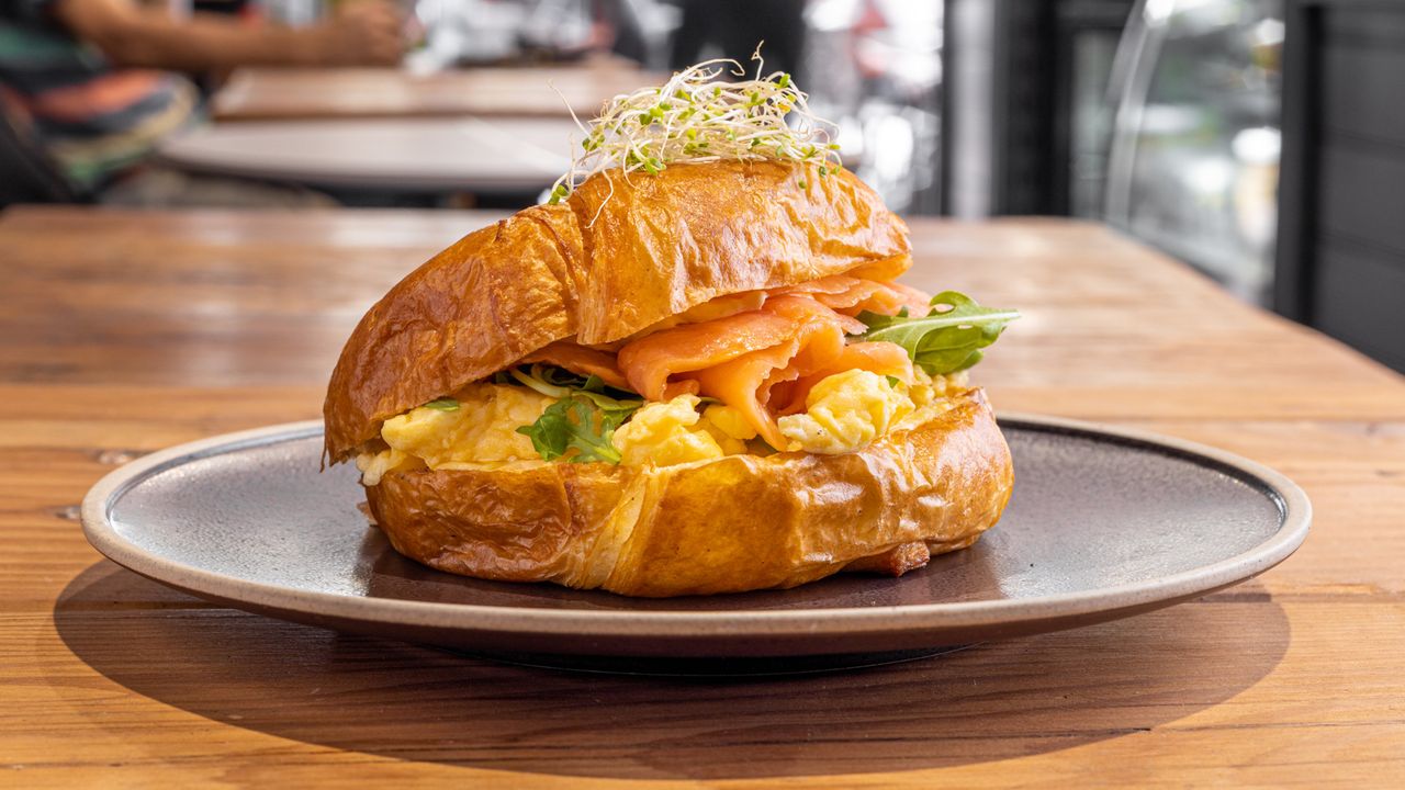 Croissant Scrambled Salmon