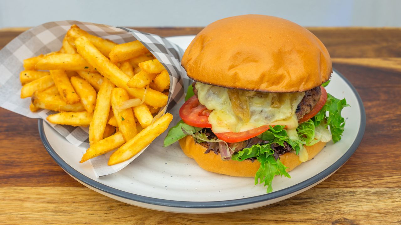 French Style Wagyu Beef Burger with Chips