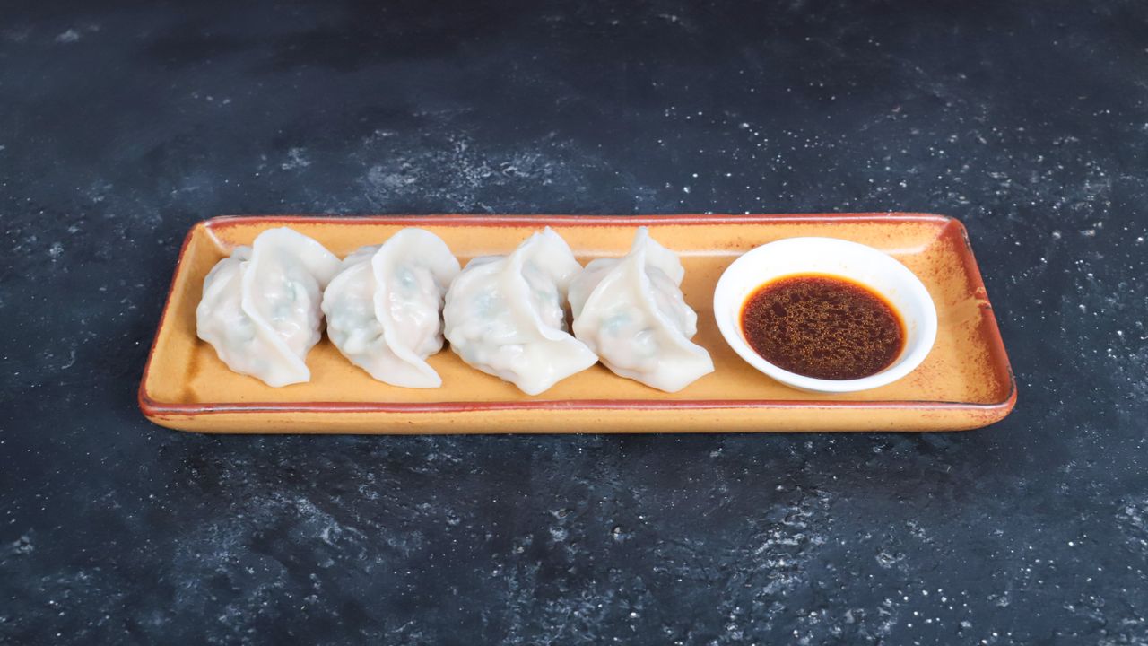 Steamed Pork Dumplings with Chives, Ginger and Shallots