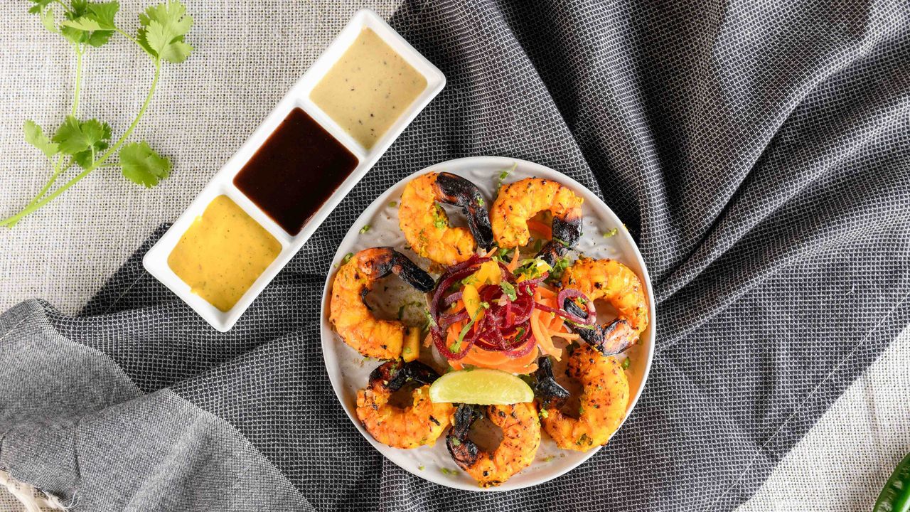 Achari Prawns