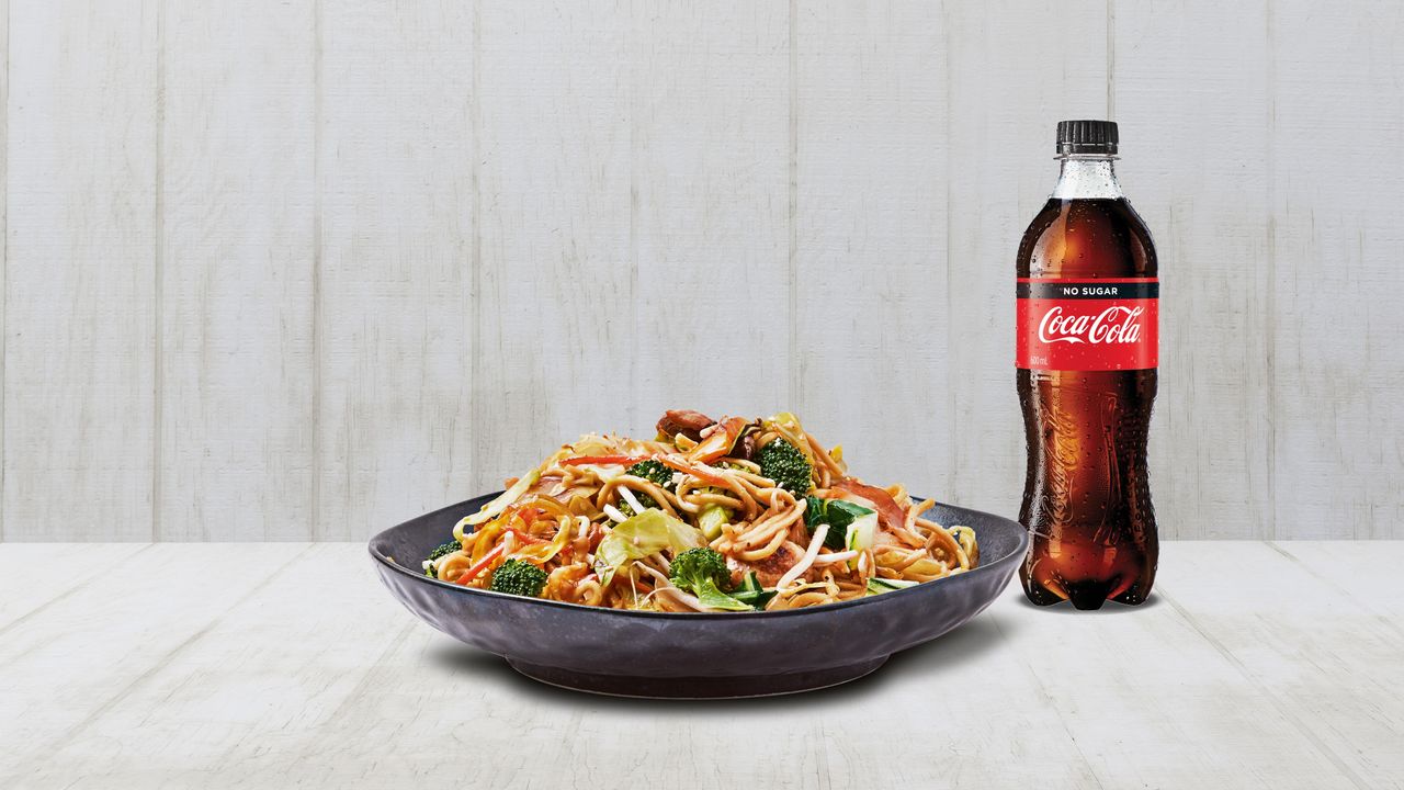 Stir Fried Udon Noodle with Teriyake and 600ml Drink