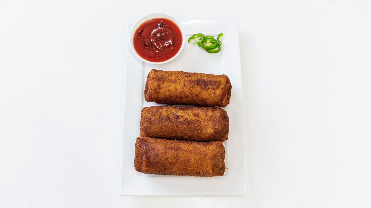 Crumbed Fried Golden Brown Pan Rolls