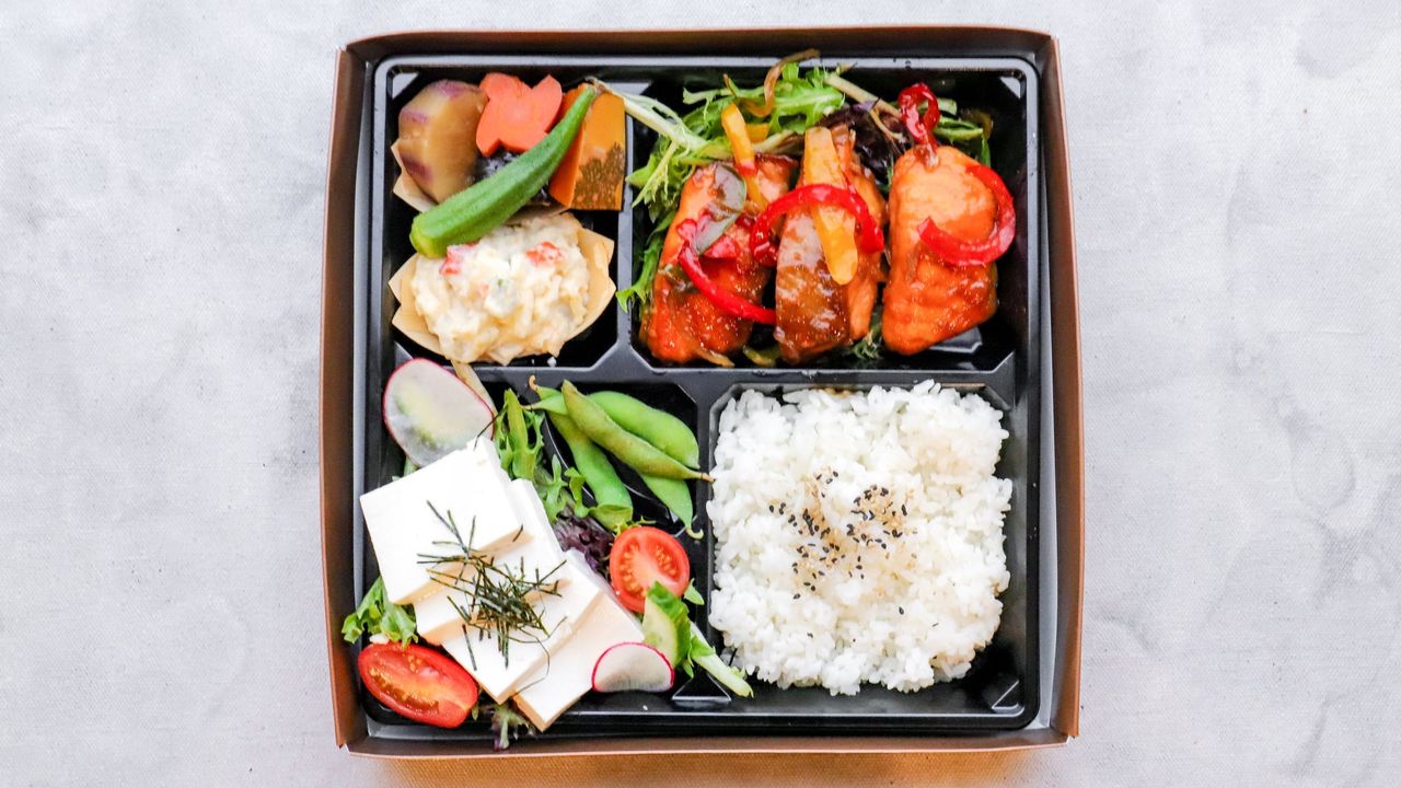 Teriyaki Salmon Daruma Bento