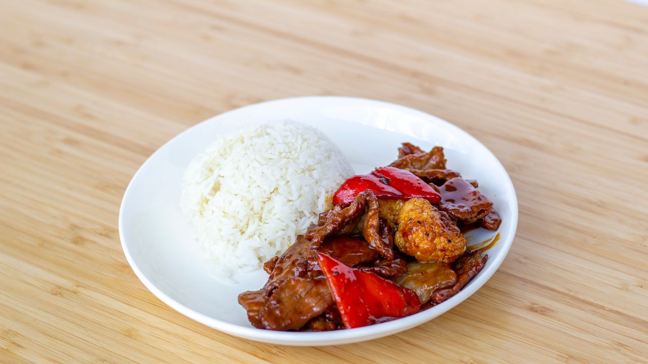 Black Pepper Beef Rice