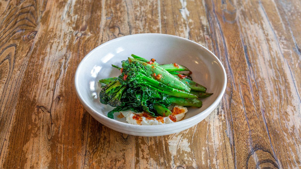 Broccolini and Roman Beans