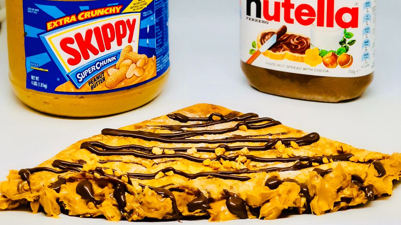 Peanut Butter And Nutella Crepe