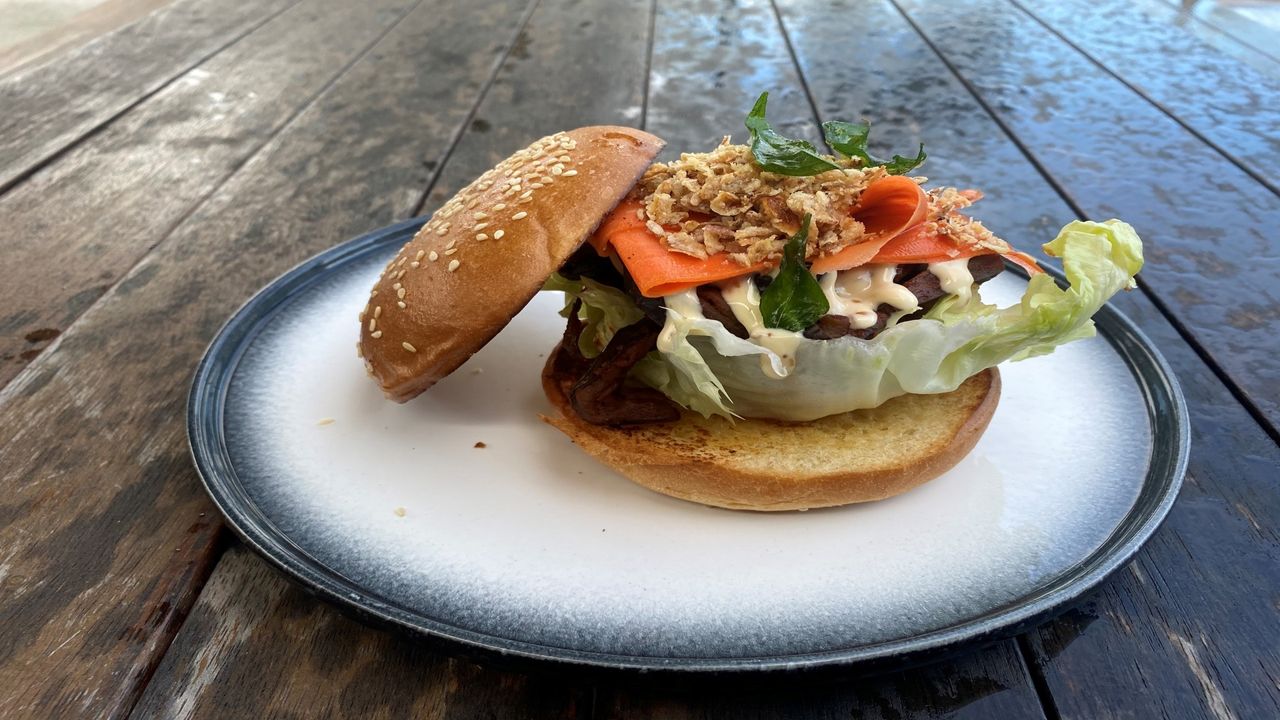 Pulled BBQ Eggplant Burger