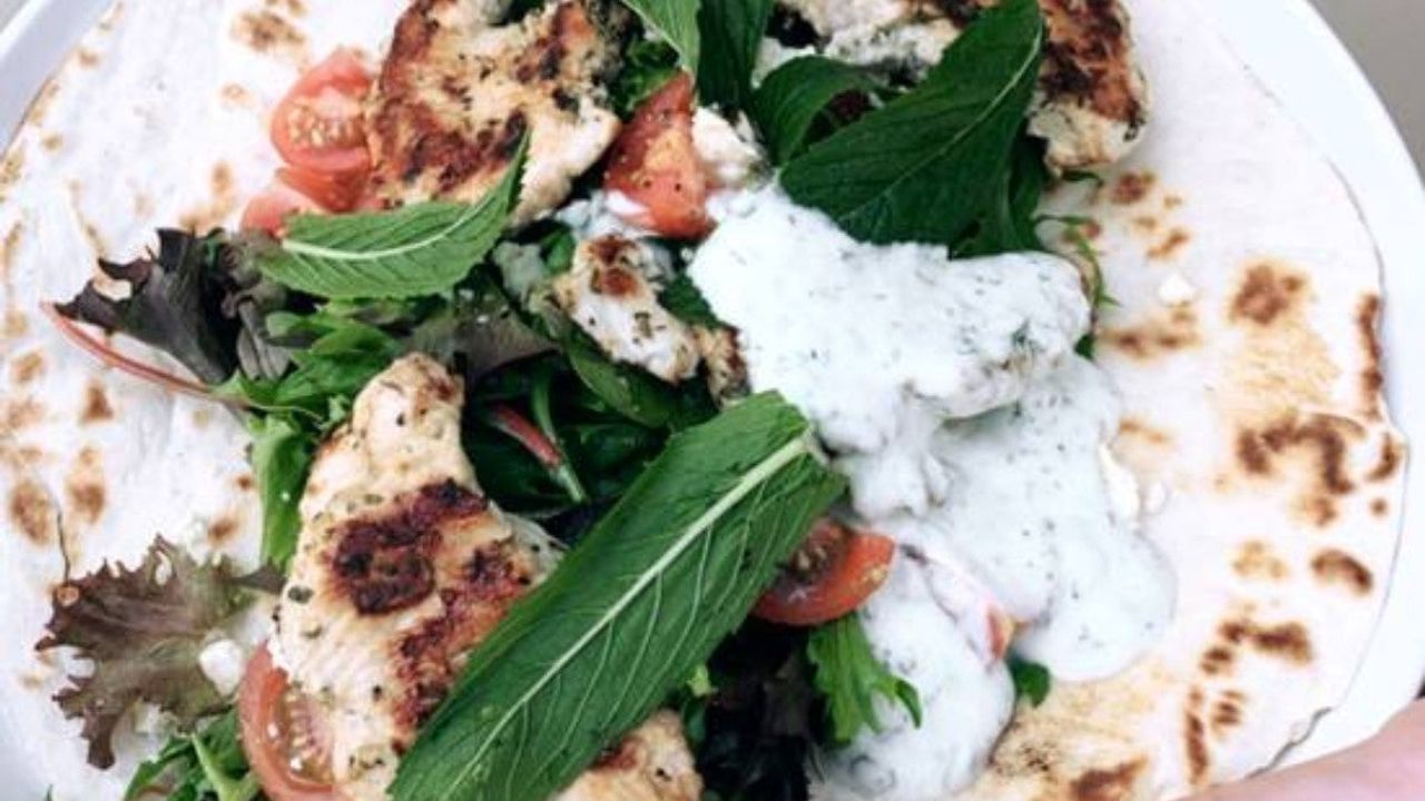 Chicken Souvlaki Flatbread