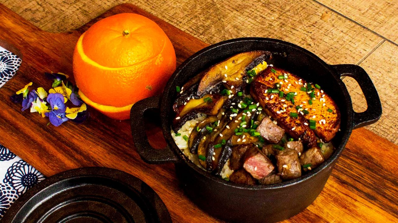 Foie Gras and Wagyu Steak Donburi