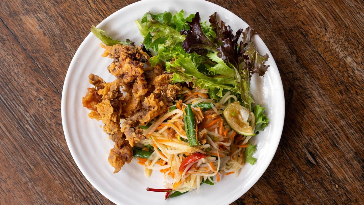 Crispy Soft Shell Crab with Papaya Salad
