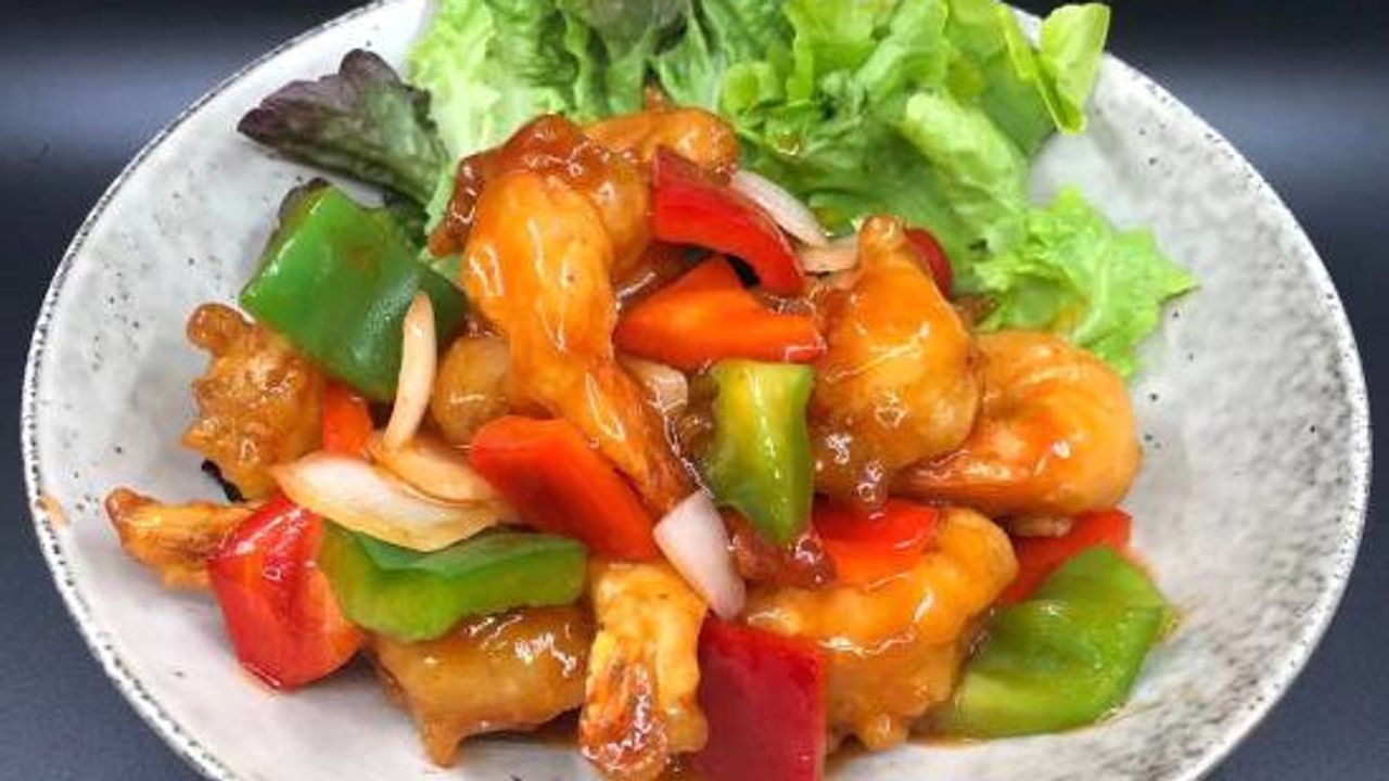 King Prawns with Sweet and Sour Sauce