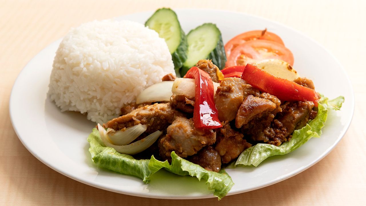 Lemon Grass (Spicy) Chicken with Rice (GF)