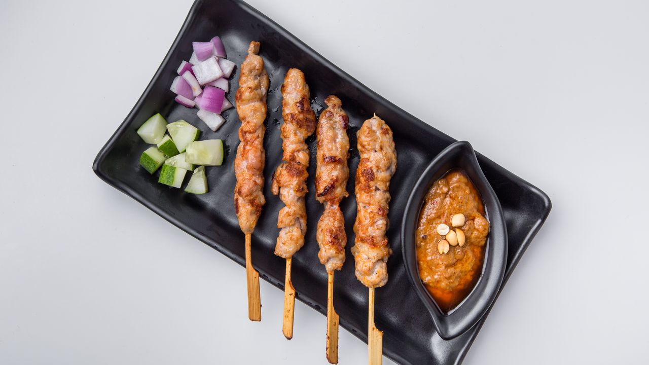 54. Satay Chicken Skewers