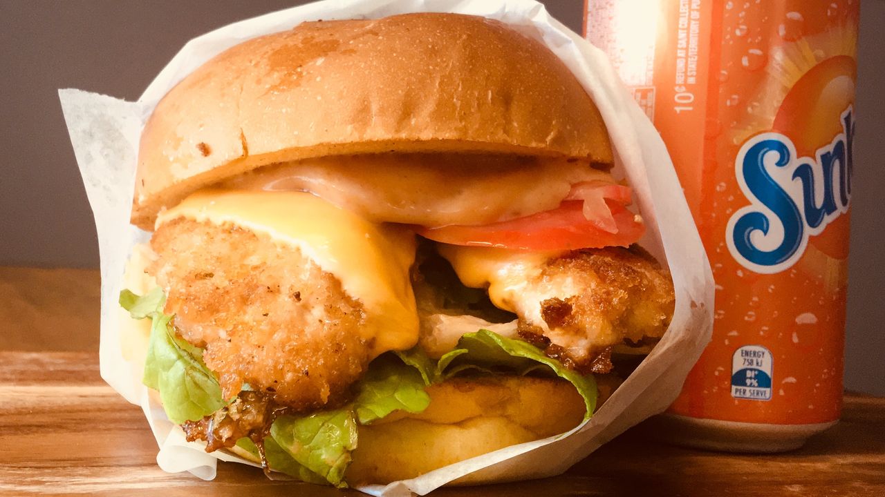 Chicken Schnitzel Burger Meal