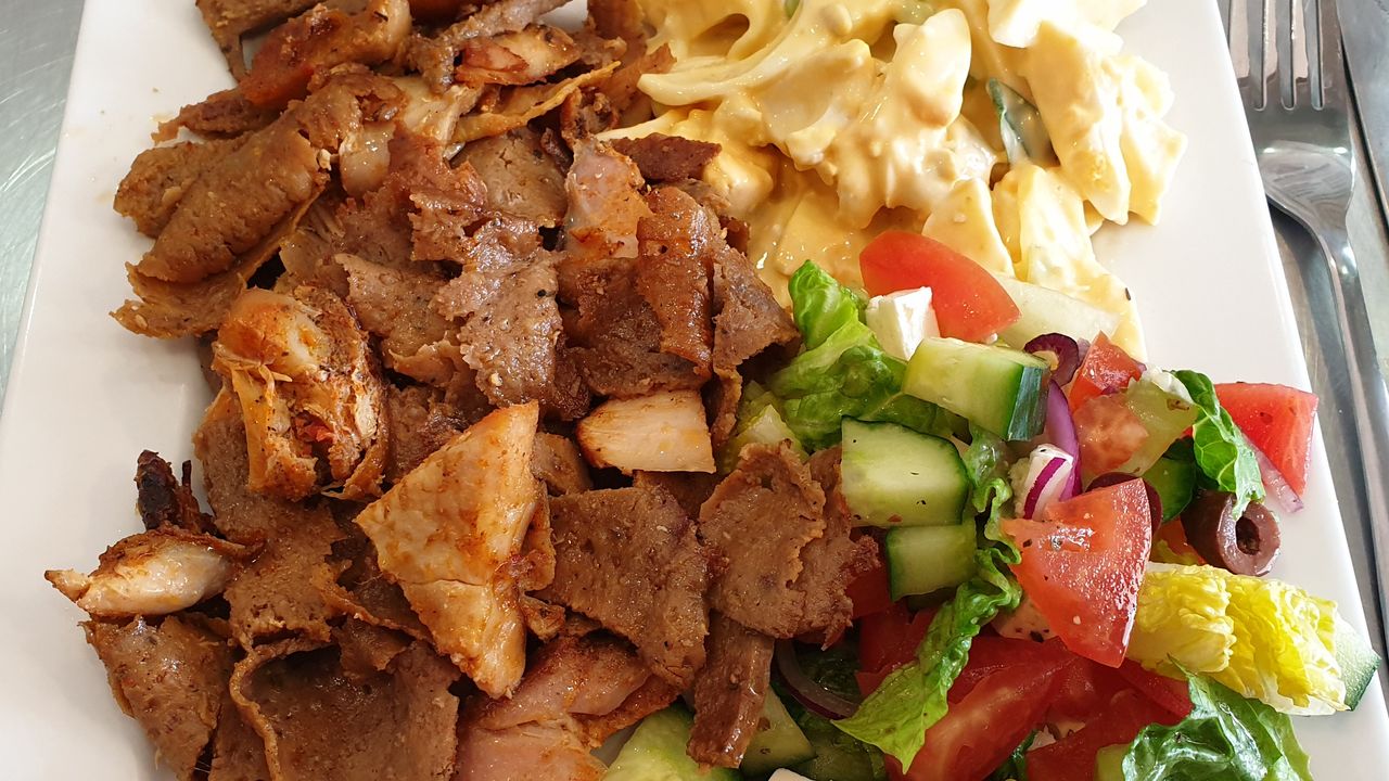 Kebab Meat & 2 Salads