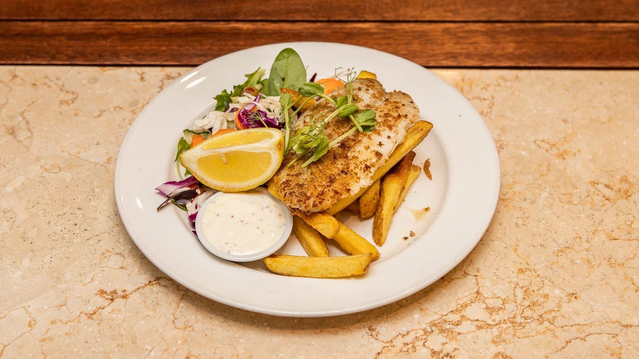 Fish and Chips with Garden Salad