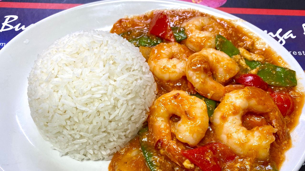 Chili Prawn with Rice