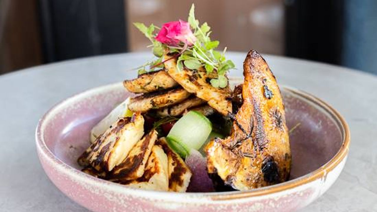 Pumpkin and Halloumi Salad