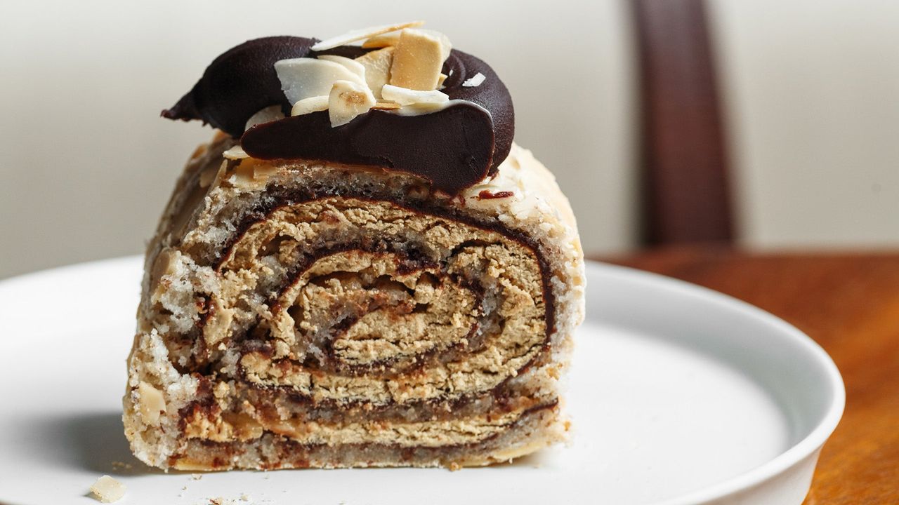 Espresso Butter, Almond & Chocolate Roulade