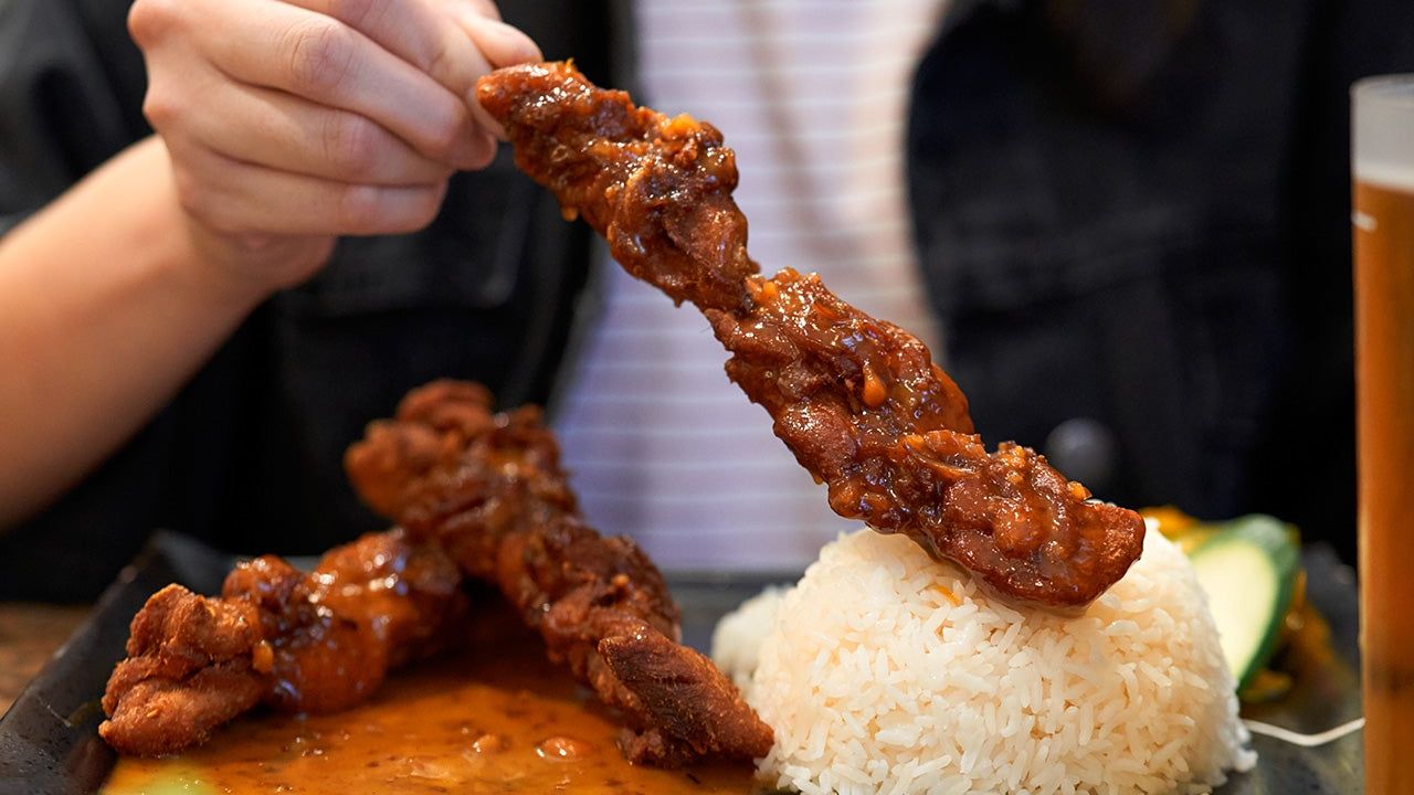 Satay Chicken Skewers with Rice