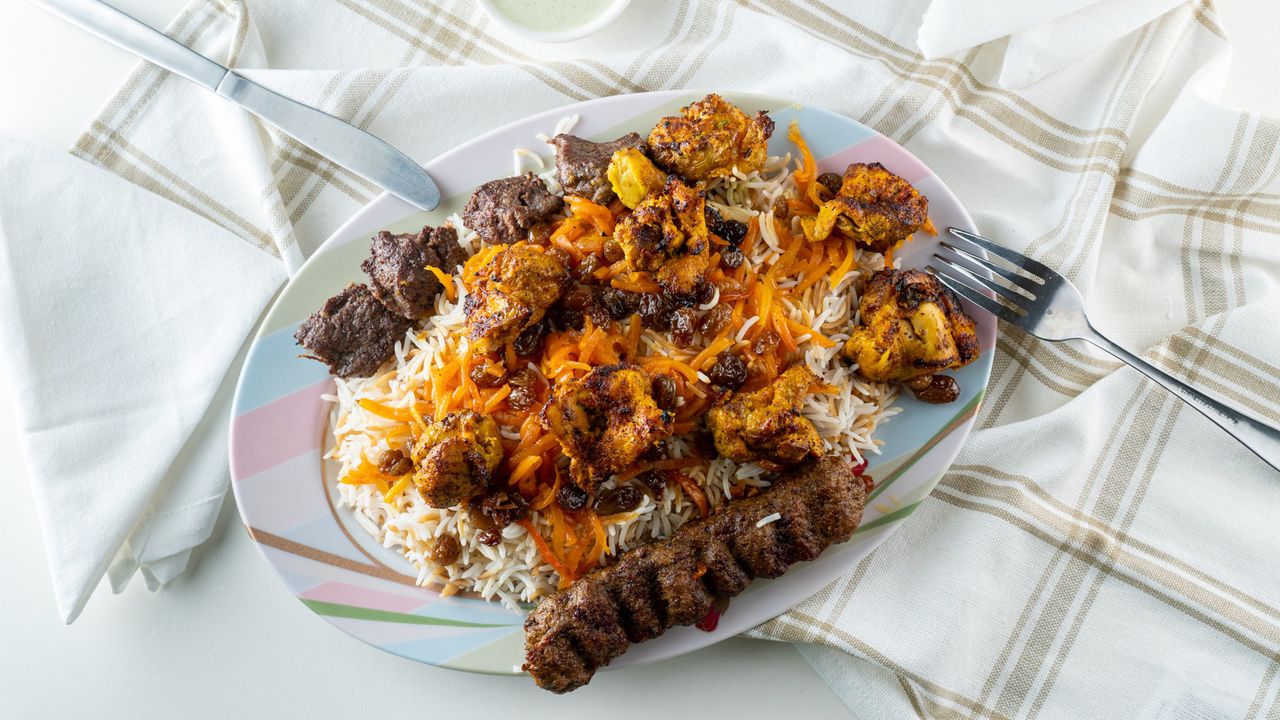 Afghan Kebab with Kabuli Rice