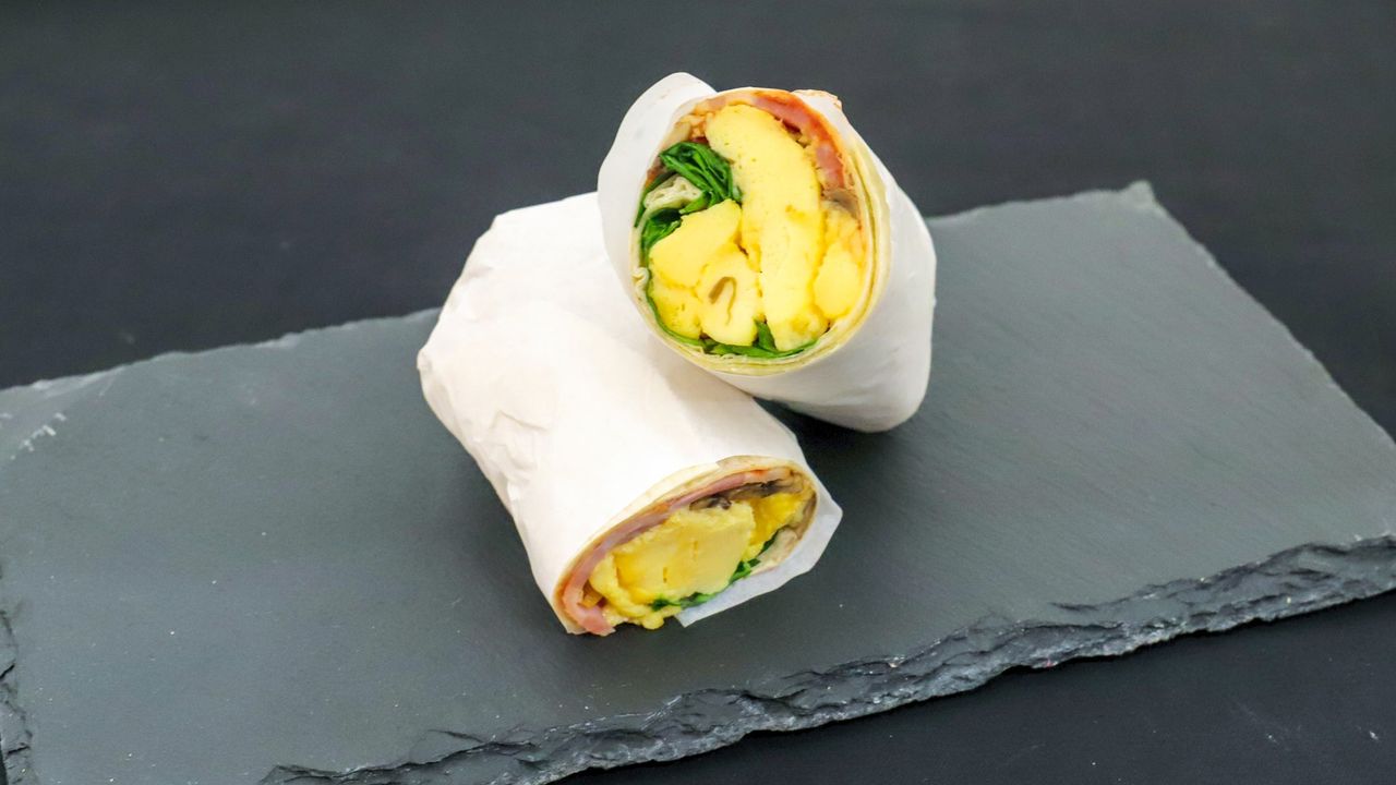 Scrambled Egg Wrap with Bacon