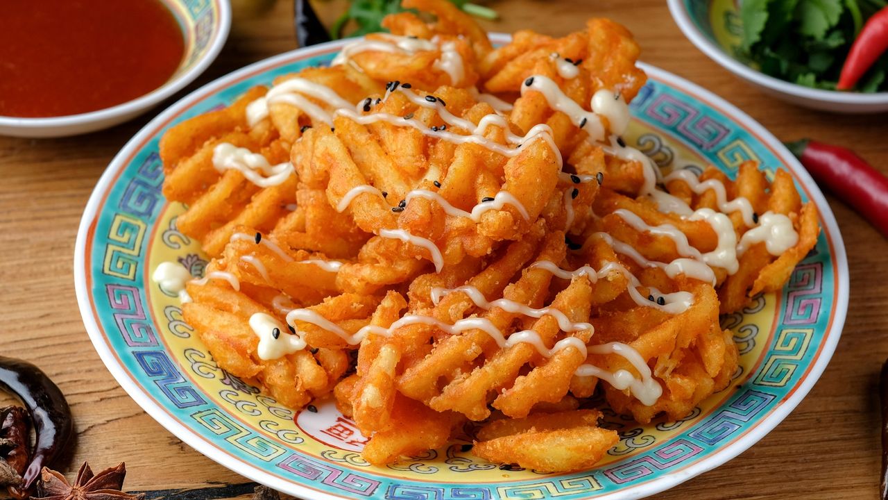 Plate of Waffles Fries