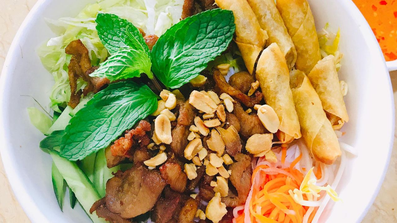 Grilled Pork and Spring Roll Vermicelli