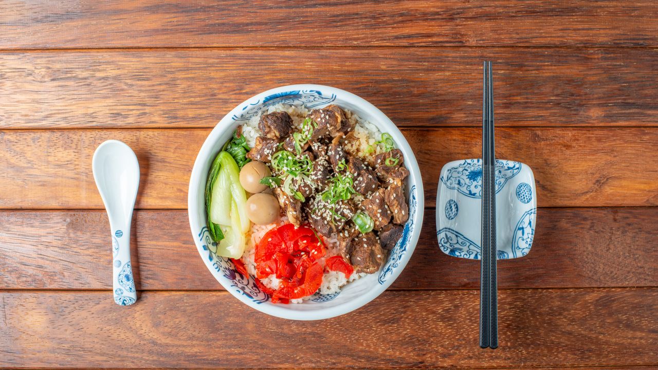 Marinated Beef Brisket Rice Meal