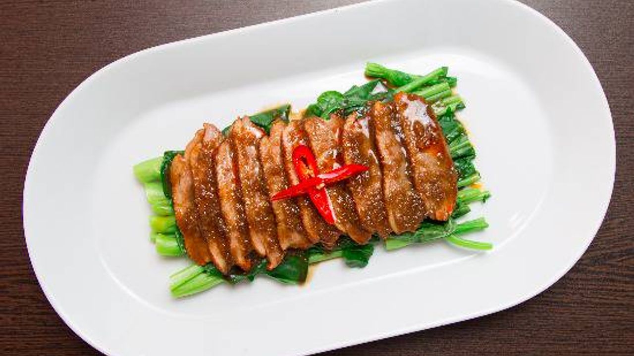 Roast Duck with Chinese Broccoli
