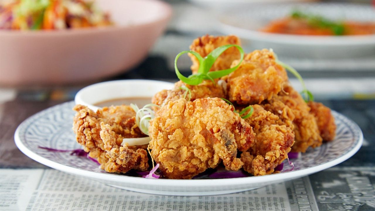Karaage Chicken with Wasabi Sauce