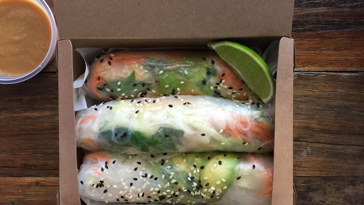 Chicken Rice Noodle Rolls