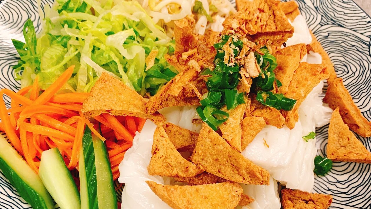 Crispy Tofu Steam Rice Paper Cake